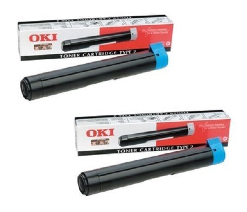 2 x Genuine Toner OKI Okifax OF 1050 5200 5300 5500 5600 5650 / 09002395 Type 2