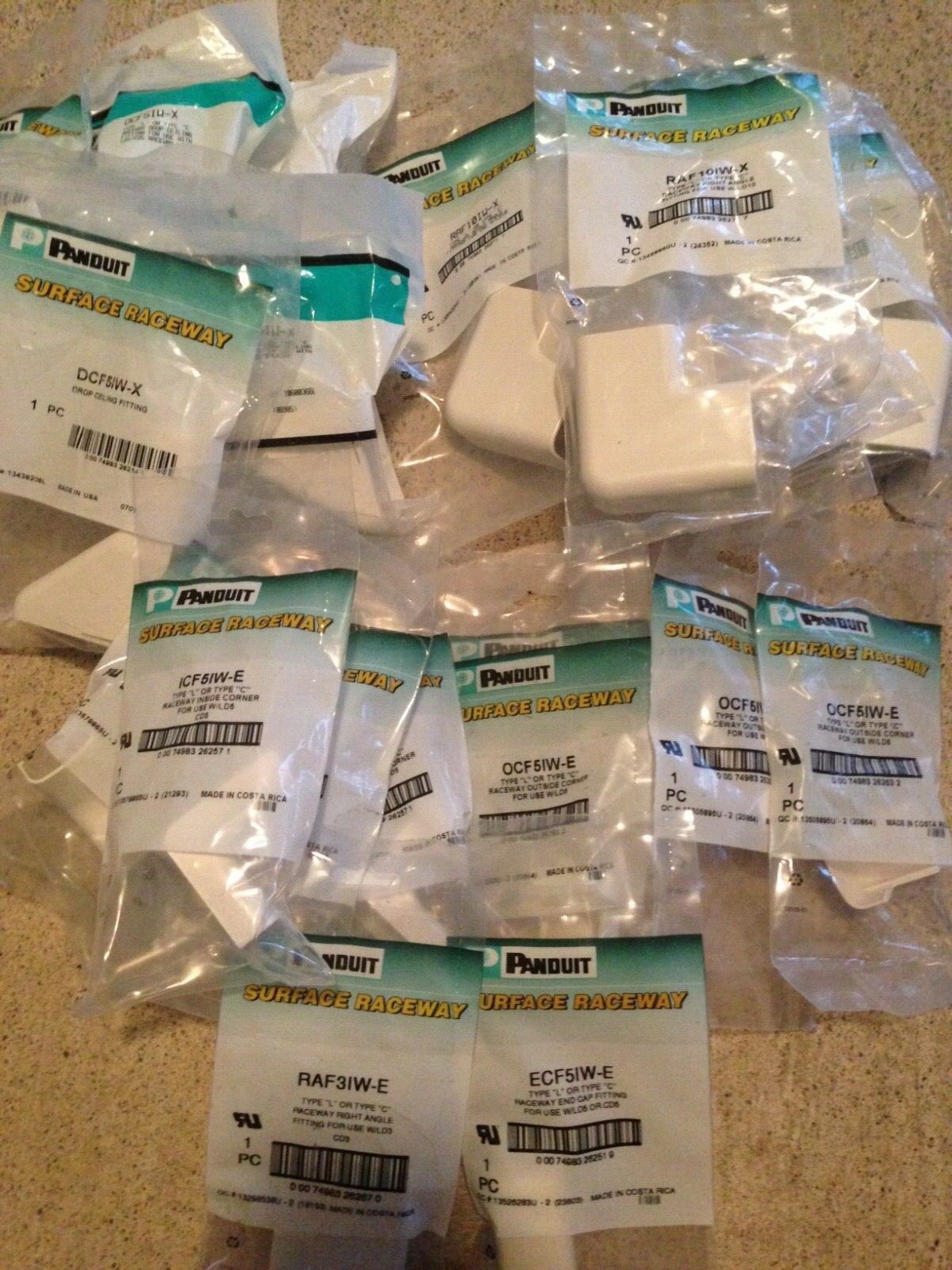  Panduit Lot White 21 pieces *FREE SHIPPING*