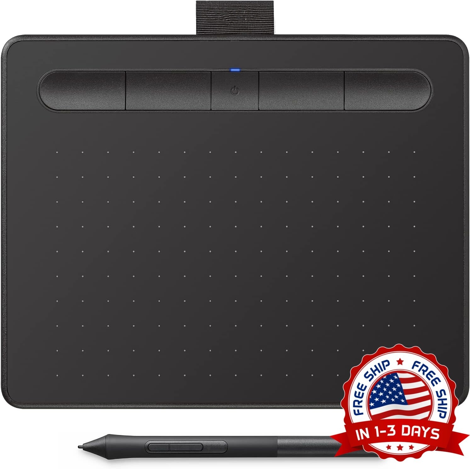 Tableta Gráfica Bluetooth Pequeña Con 4 Teclas ExpressKey Personalizables, Negra