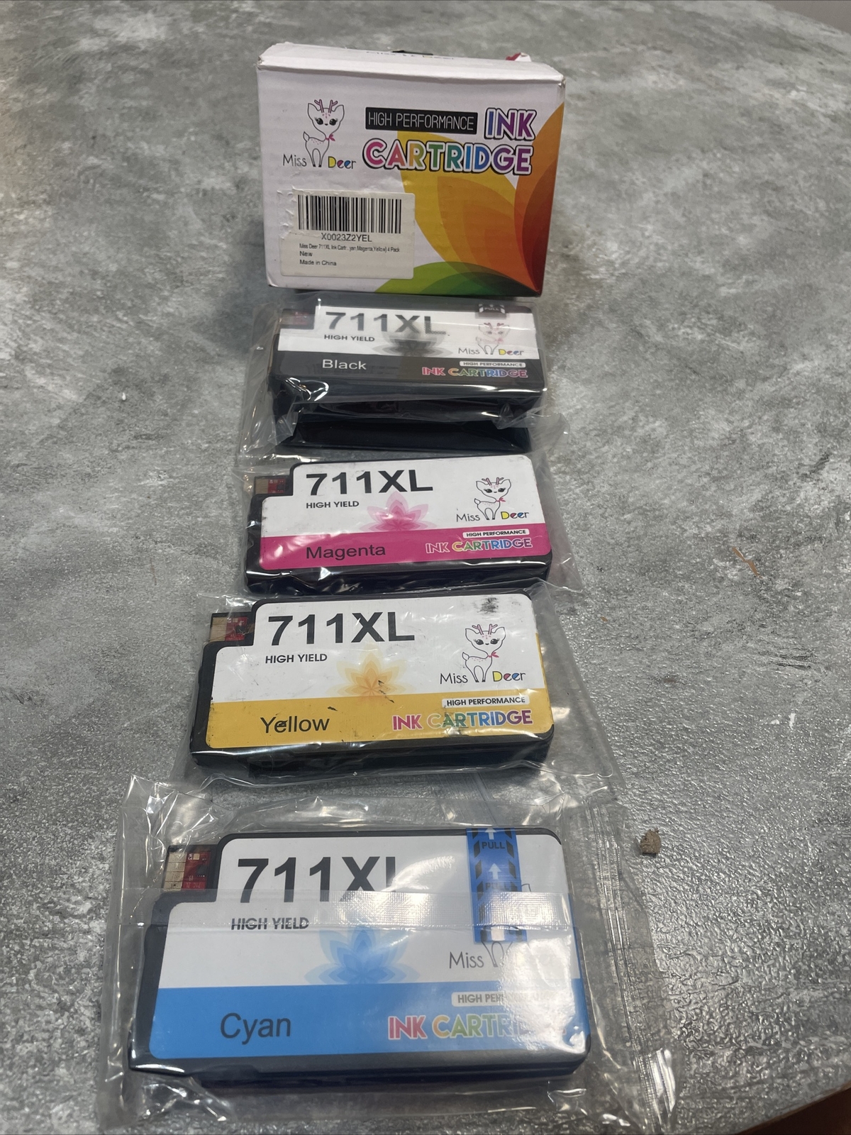 Miss Deer 711XL 711 XL Ink Cartridge 5 Pack Ink Cartridges Replacement for T120