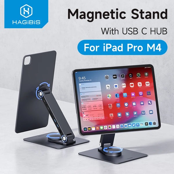 HAGIBIS MAGNETIC IPAD STAND (WITHOUT HUB) FOR IPAD PRO M4 13" - GRAY