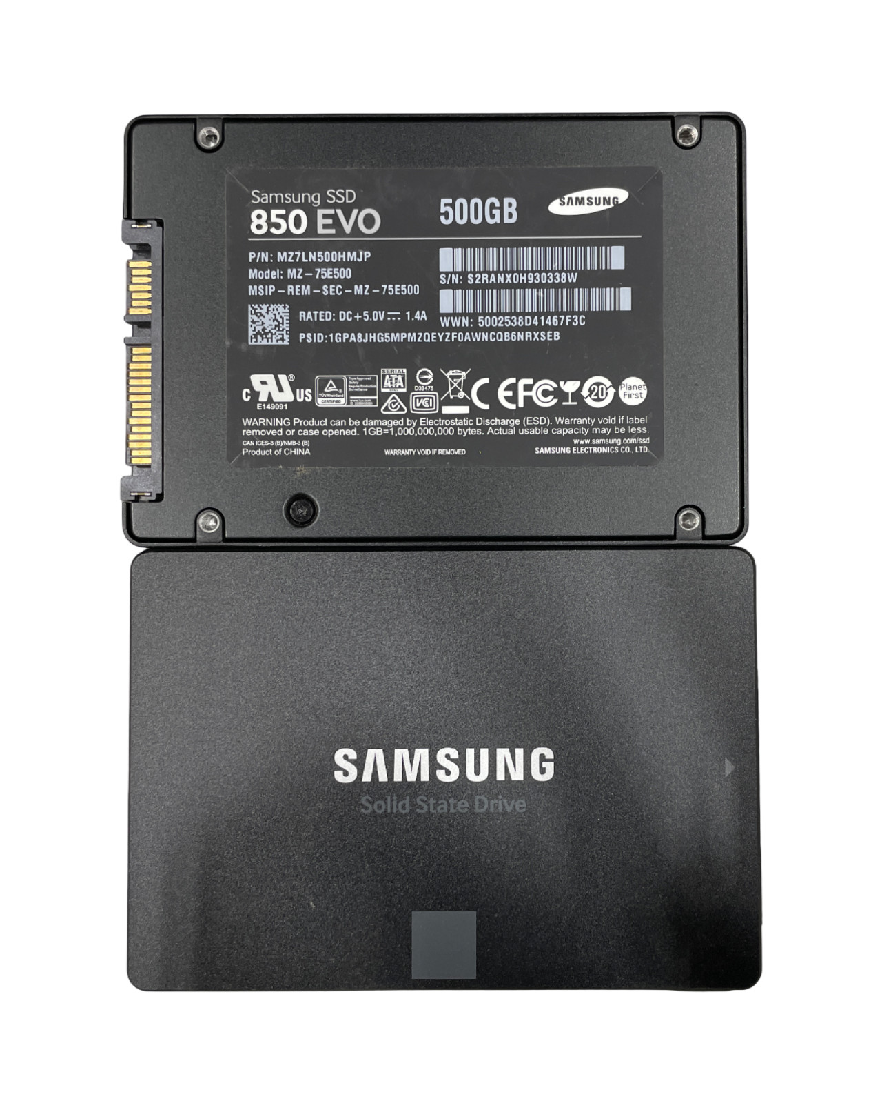 (LOT OF 3) Samsung MZ-75E500 850 EVO 500GB 2.5" SSD #21