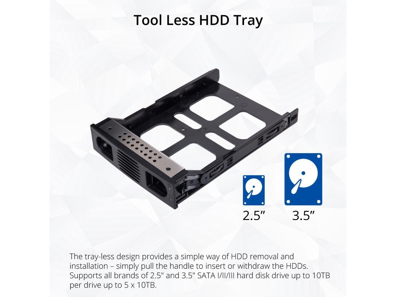 Syba SY-ENC50119 8 Bay 2.5" and 3.5" SATA Hard Drive External USB 3.0 Hard Drive