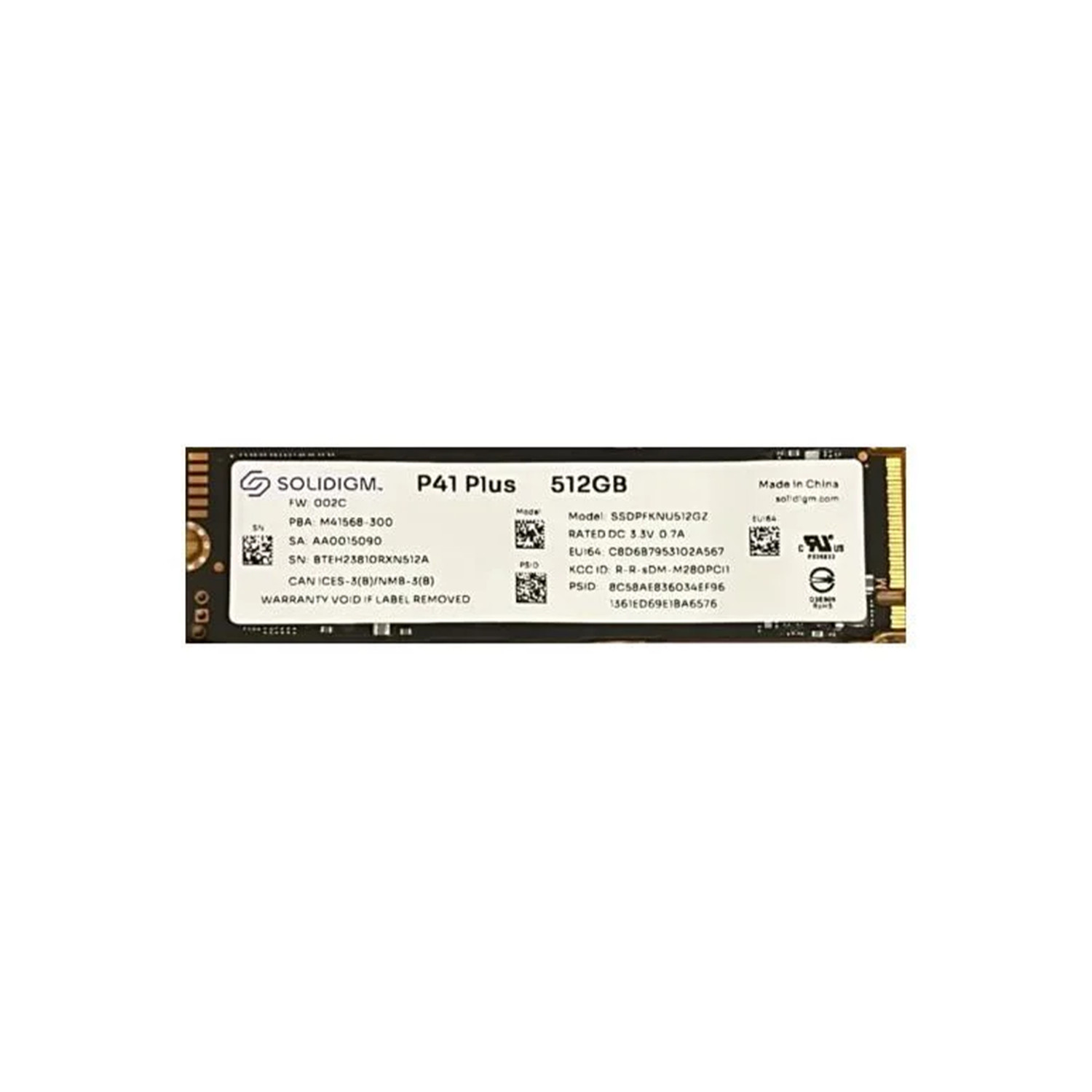 Solidigm P41 Plus 512GB M.2 NVMe SSD SSDPFKNU512GZH