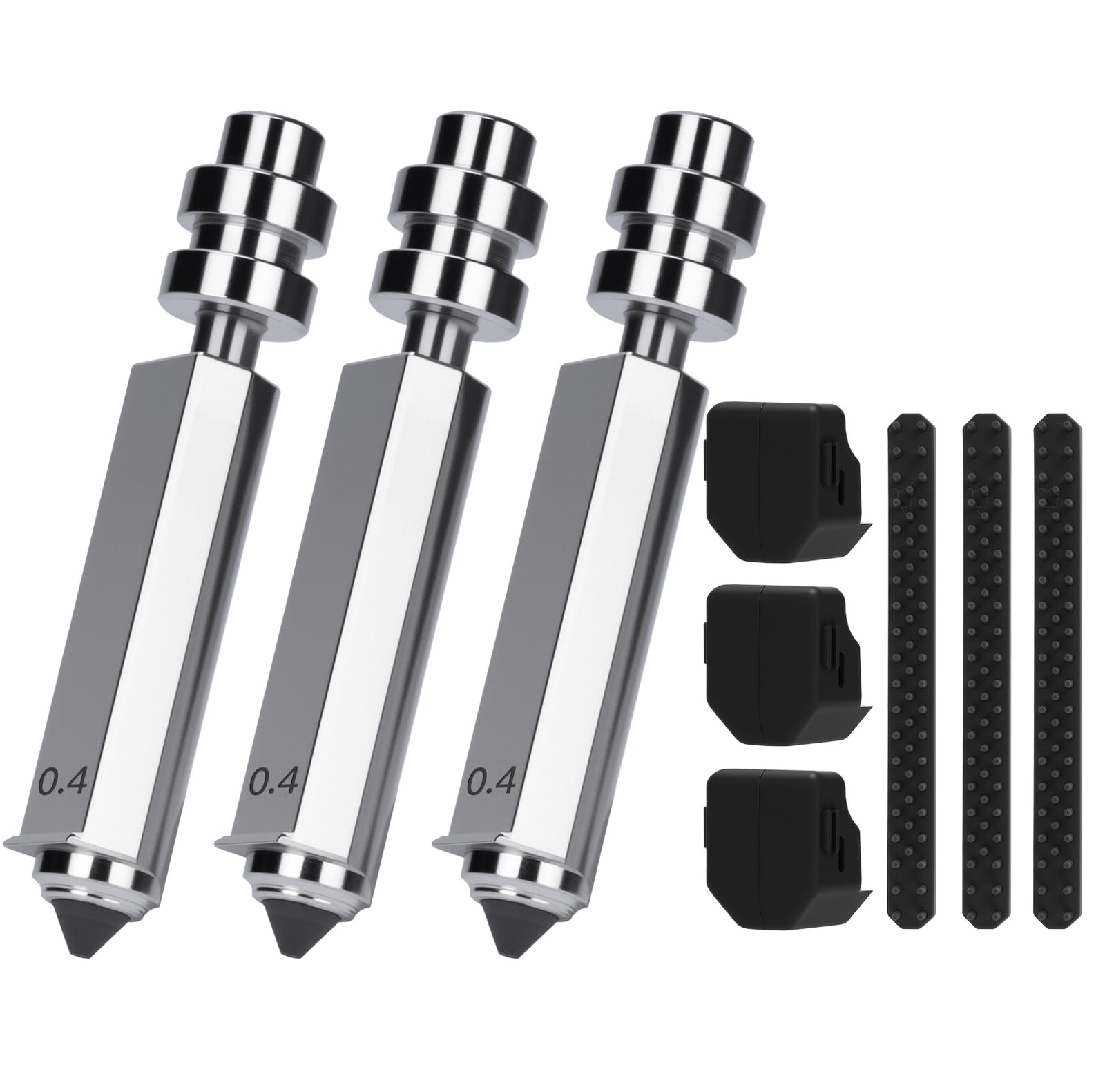 3PCS Kobra X/Kobra 4 Nozzle Integrated 0.4Mm Hardened Steel Nozzle Hotend Quick-