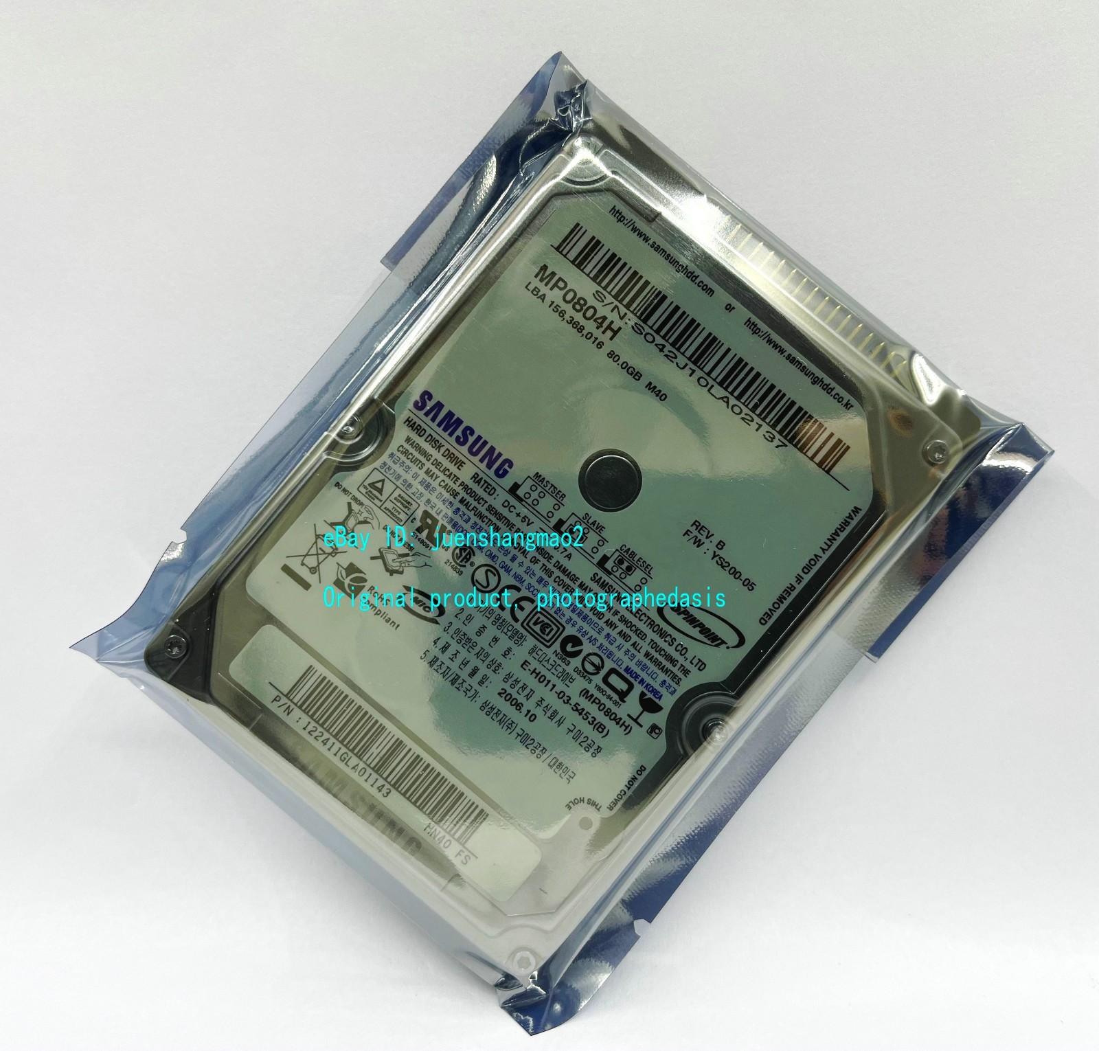 Samsung 80GB 5400RPM MP0804H IDE  2.5" Notebook Hard disk