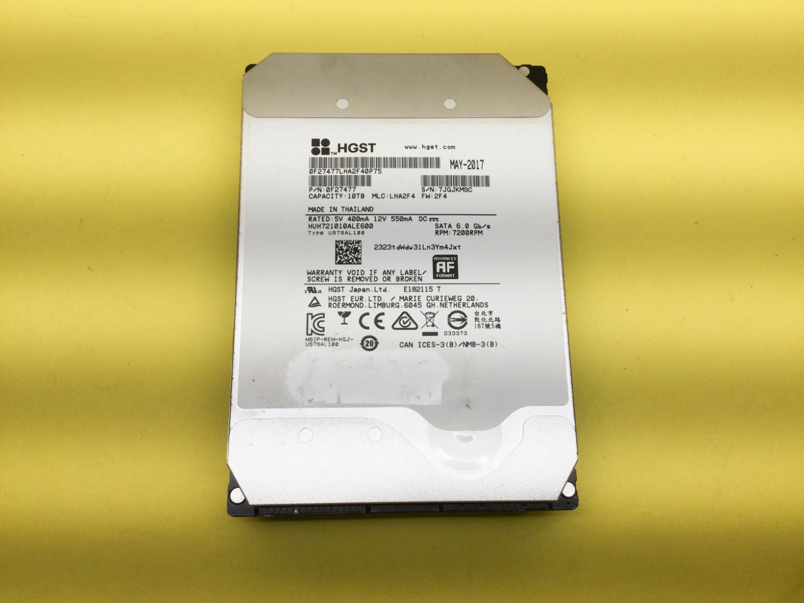 WD HGST DC HC510 10TB 6Gb/s 7.2K RPM 3.5" SATA HDD HUH721010ALE600