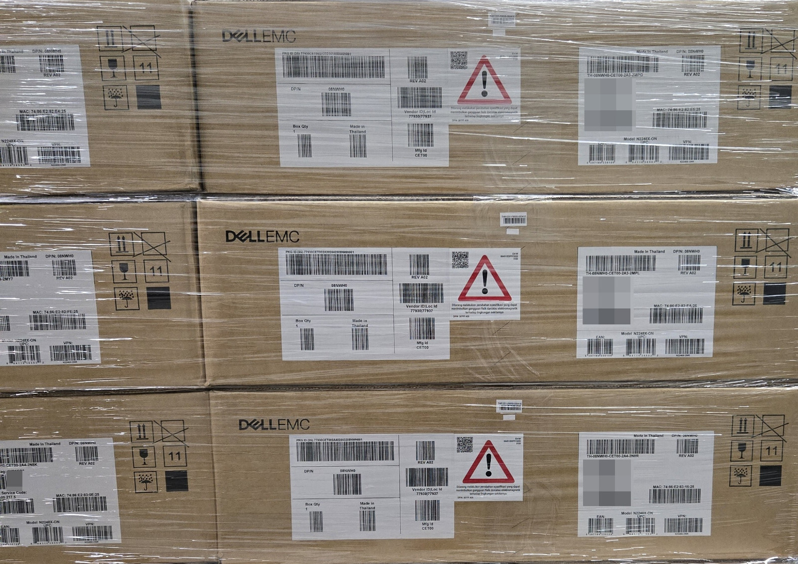 NEW Dell N2248X-ON 48-Port 1G/2.5G / 4-Port 25GbE SFP28 / 2-Port 40G QSFP Switch