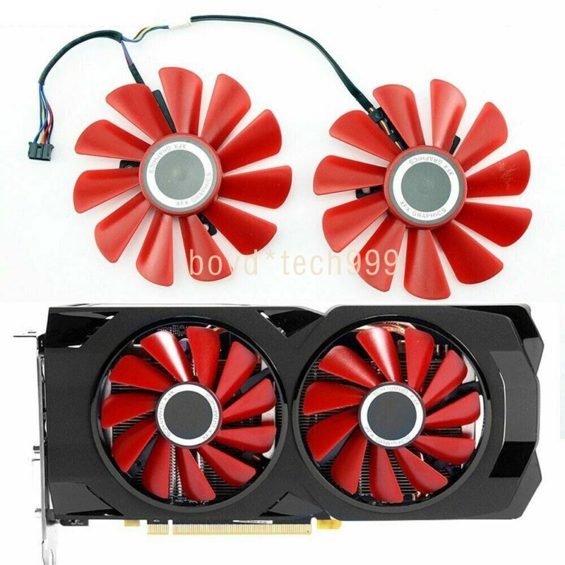 2pcs/Set HQ 85mm Fan For XFX RX570 RX580 RX470 GPU Graphics card fan mute 4pin