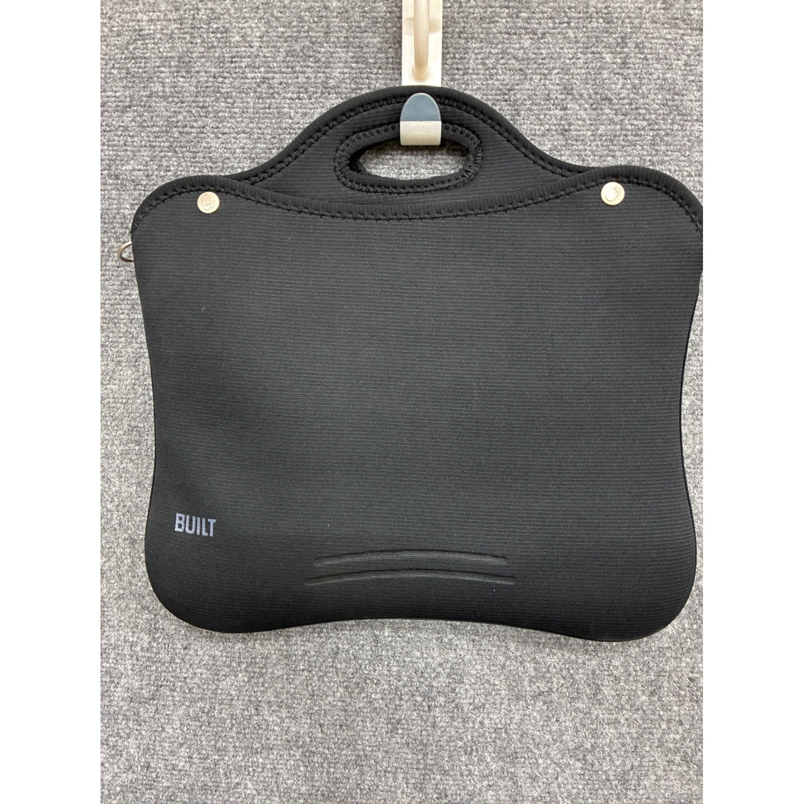 BUILT NY Black Neoprene Laptop Sleeve Case with Handle Water Resistant Zipper