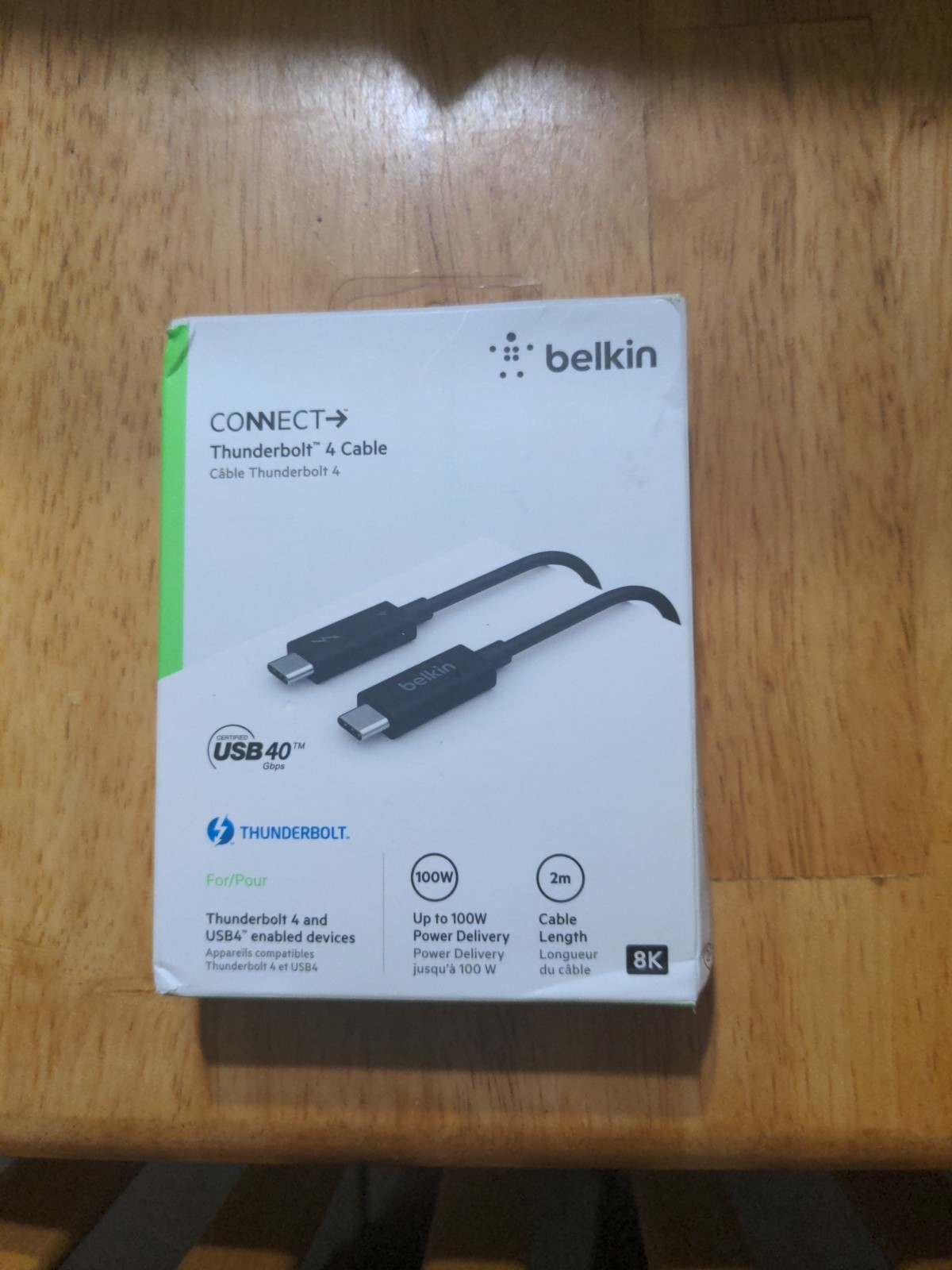 Belkin - 2.6' Thunderbolt Cable UBS C - Black   (4GB speed  2.6ft)