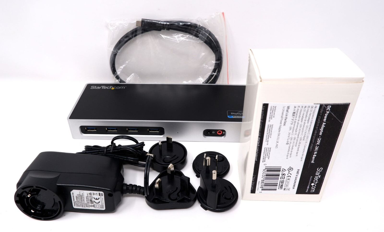 STARTECH DK30A2DH USB-A USB-C 4K DUAL MONITOR DP HDMI DOCKING STATION - NEW