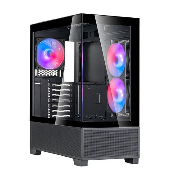 Silverstone SST-LD05-B-ARGB (Black) Lucid 05 Exquisite ATX Chassis 270° View
