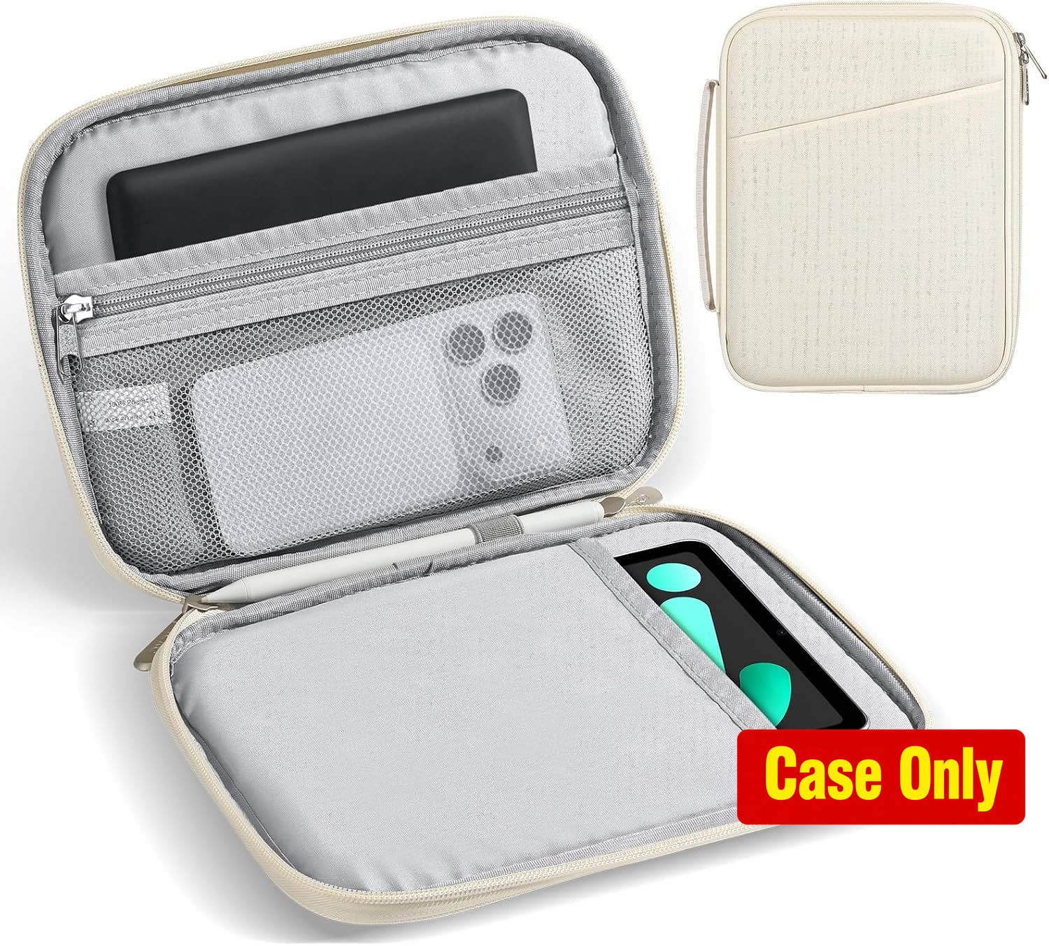 Case for 7-8 Inch Tablet Sleeve, Carrying Case with Handle and Padded Protection
