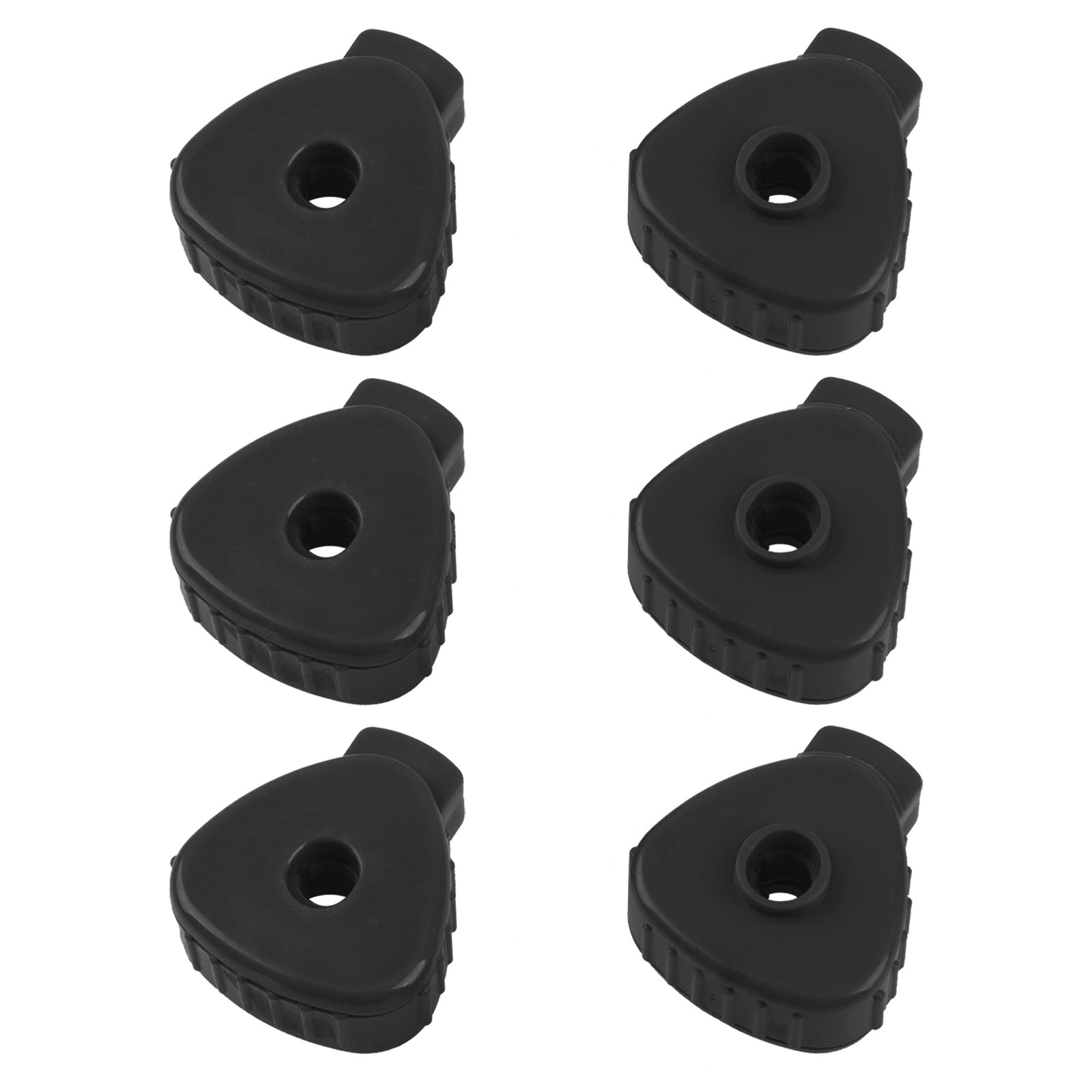 6Pcs Plastic Quick-set Cymbal Nut Compatible with Percussion Drum Kit (Black)