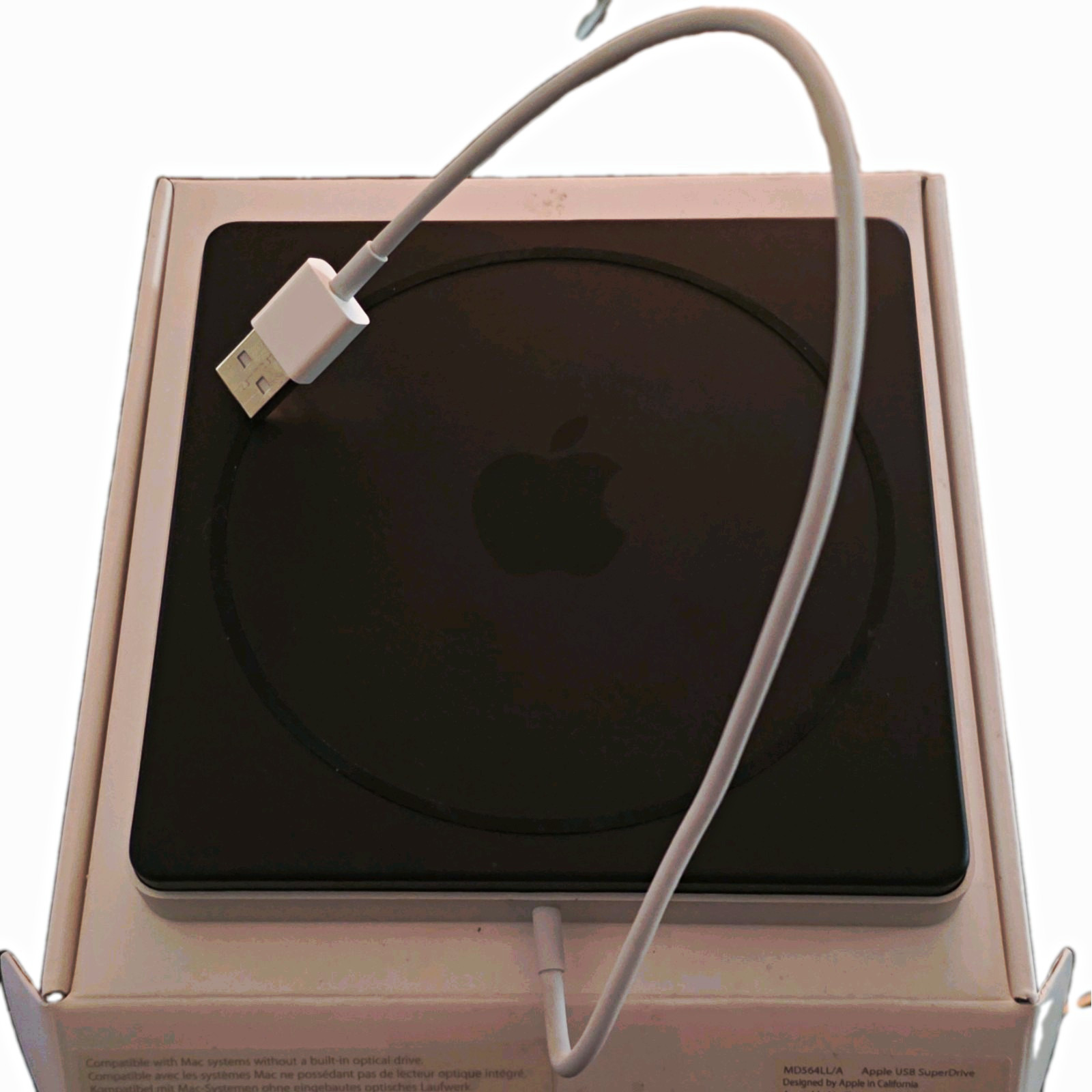 Apple USB SuperDrive MD564LL/A Slim USB-Powered CD/DVD 8x Drive Silver Mac