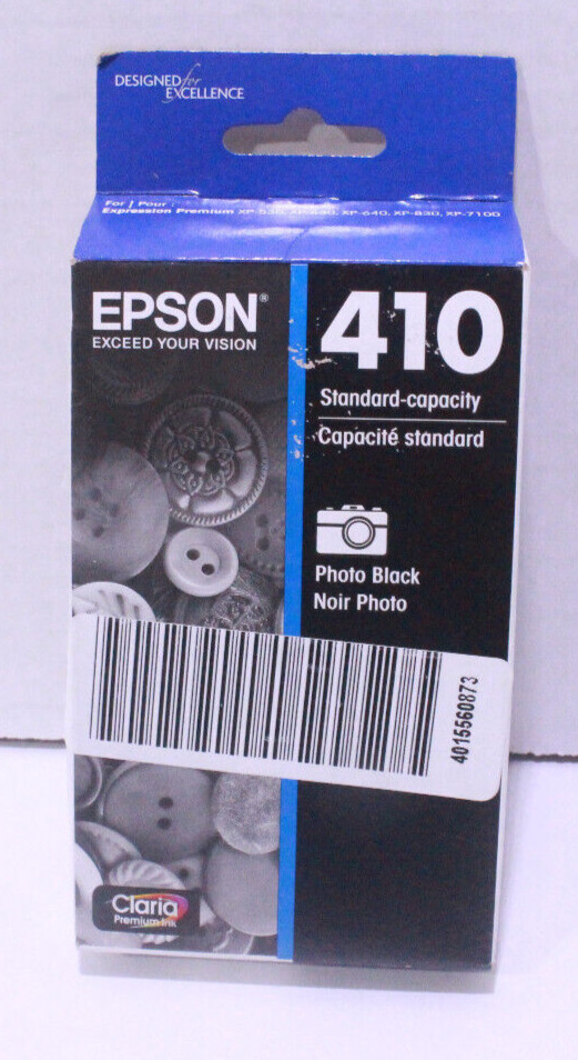 Epson T410120 Claria Premium Photo Black Ink | Water Resistant Exp 05/2025