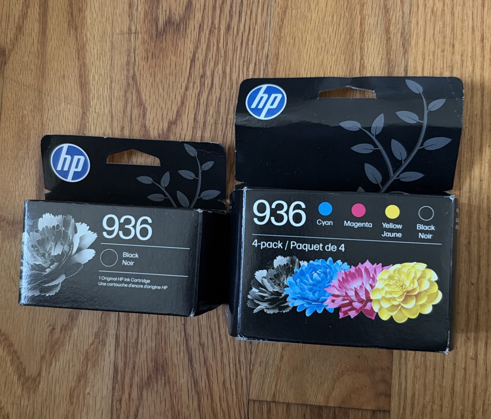 HP 936 Ink 4 Pack  + 1 Black Cyan Magenta Yellow Ink  Genuine EXP 2027/2028