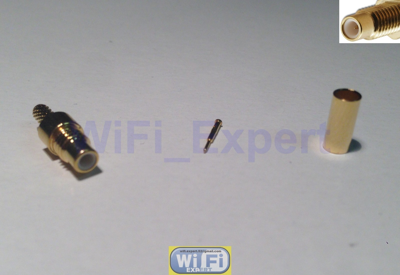 1 x Straight SMC Male Crimp for RG174 RG179 RG316 RG188 Coax Cable RF Connector