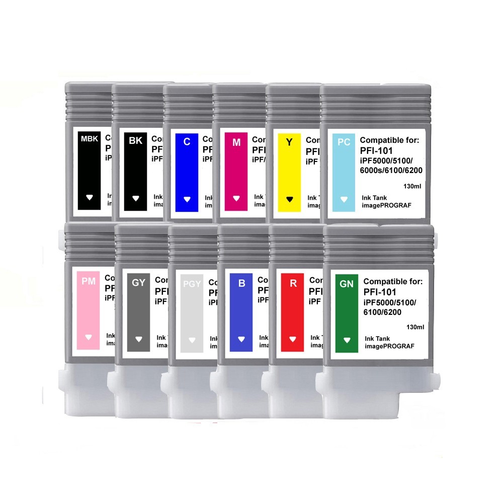 Any 6 Colors of PFI-101 Ink Tank  for Canon iPF 5000 6000s printers