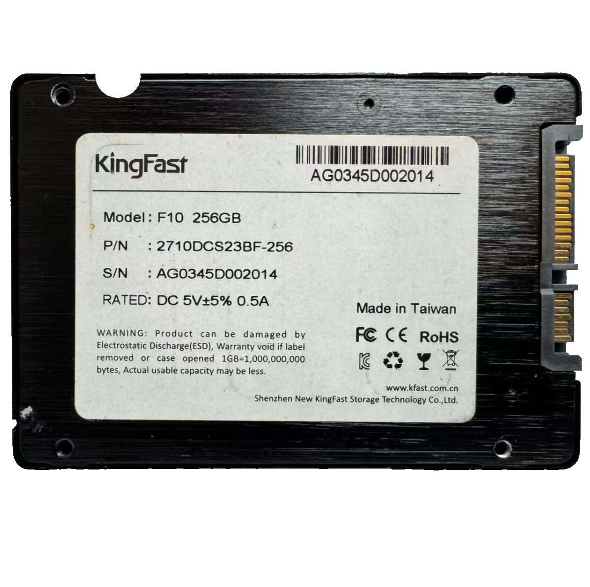 KingFast F10 256GB SATA SSD 2.5 Solid State Drive 6Gb/s