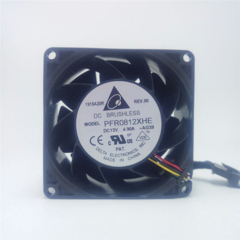 1PCS Delta PFR0812XHE 8038 12V 4.9A Boosted Ultra-Powerful Cooling Fan