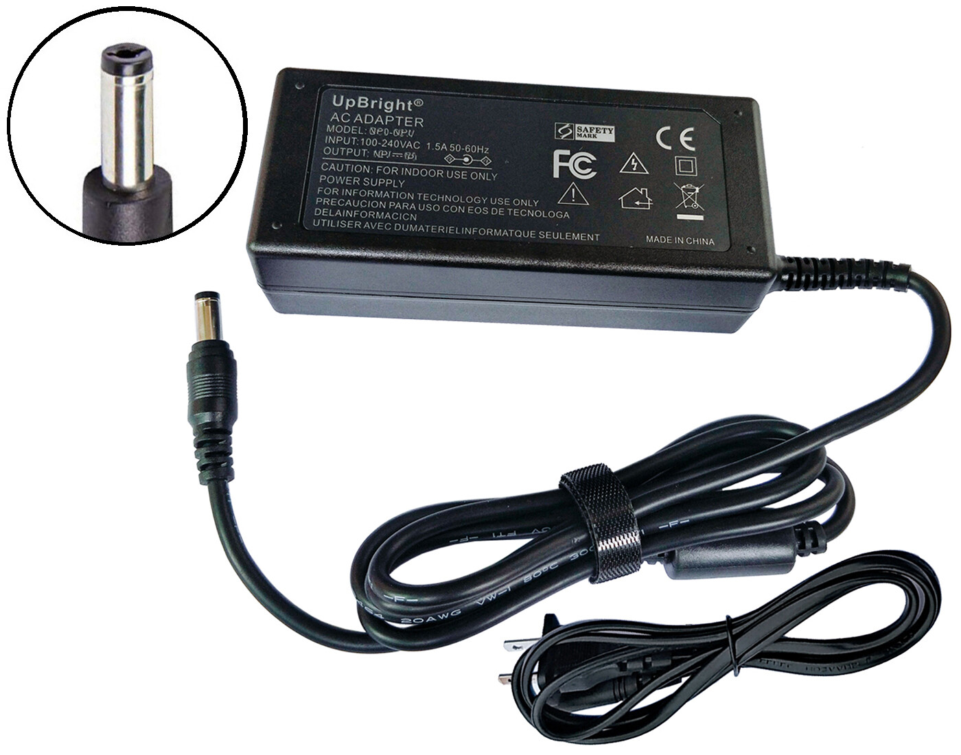 Barrel or 4-Pin AC DC Adapter For CWT Channel Well Technology Model : 2ABF060R 