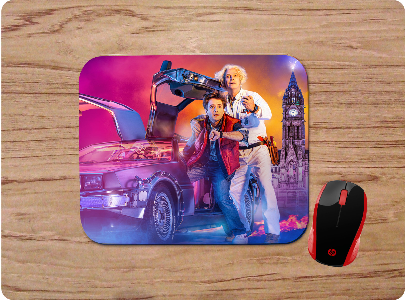 Back to the Future Marty & Doc custom non-slip computer mouse pad home office