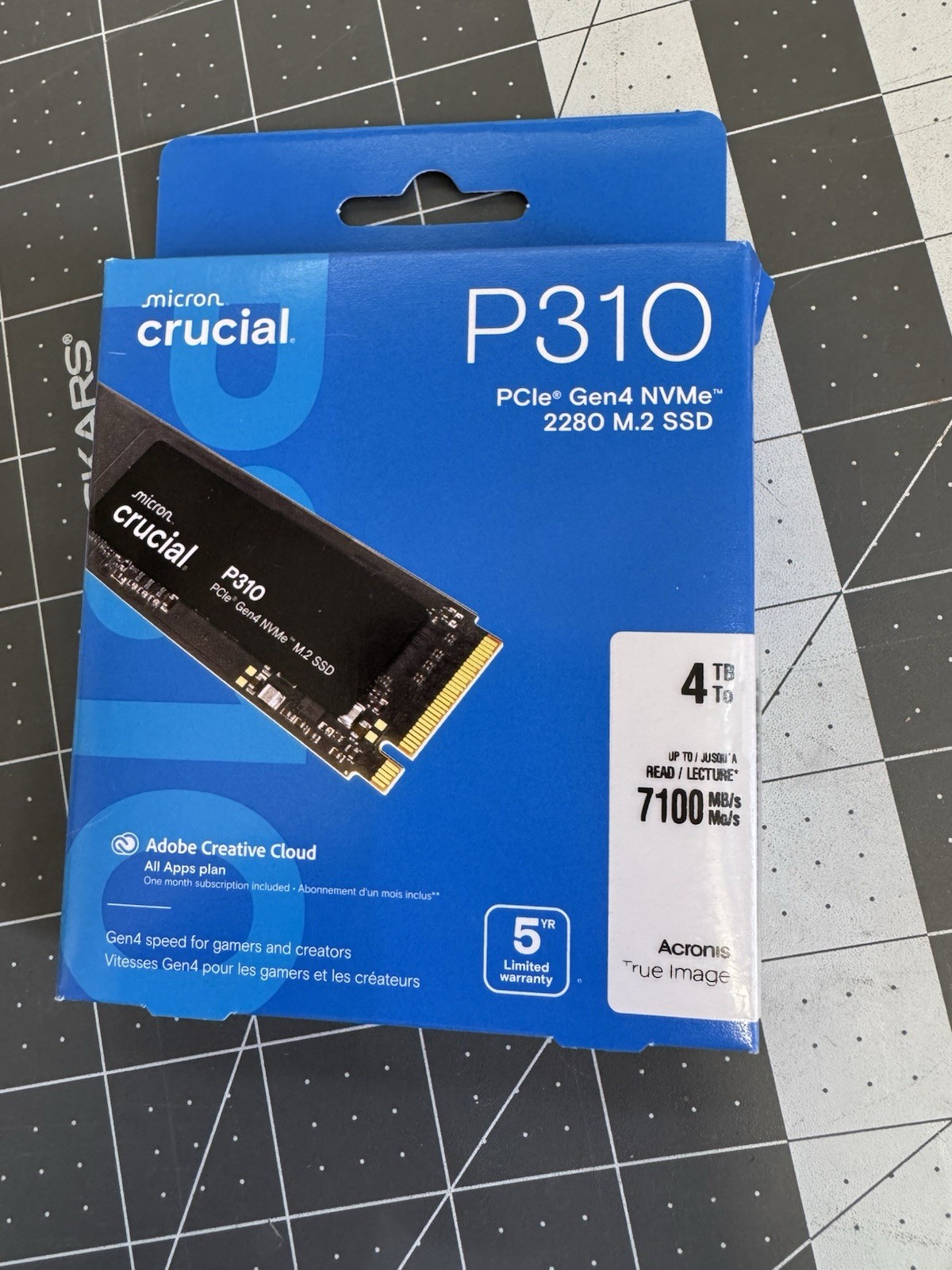 New Sealed Crucial P310 4TB PCIe Gen4 x4 NVMe M.2 2280 Internal SSD 7100MB/s