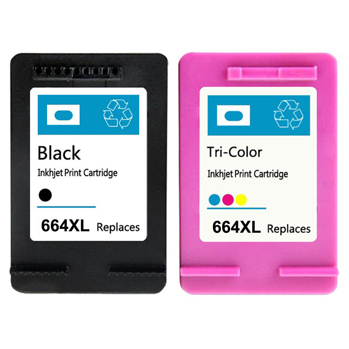 2PK for HP 664XL Black Color Ink Cartridge Show Ink Deskjet 1115 2136 3636 3836
