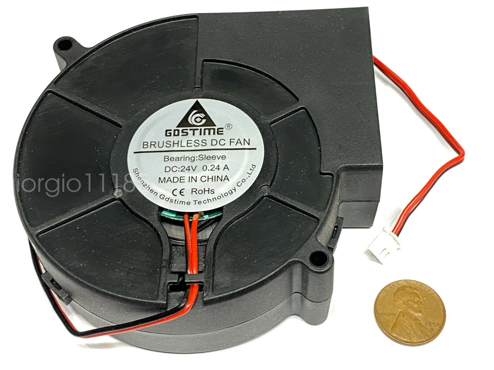 Large 9733 Blower Fan 97mm x 33mm 24V DC High Speed 2pin squirrel 90mm 9cm
