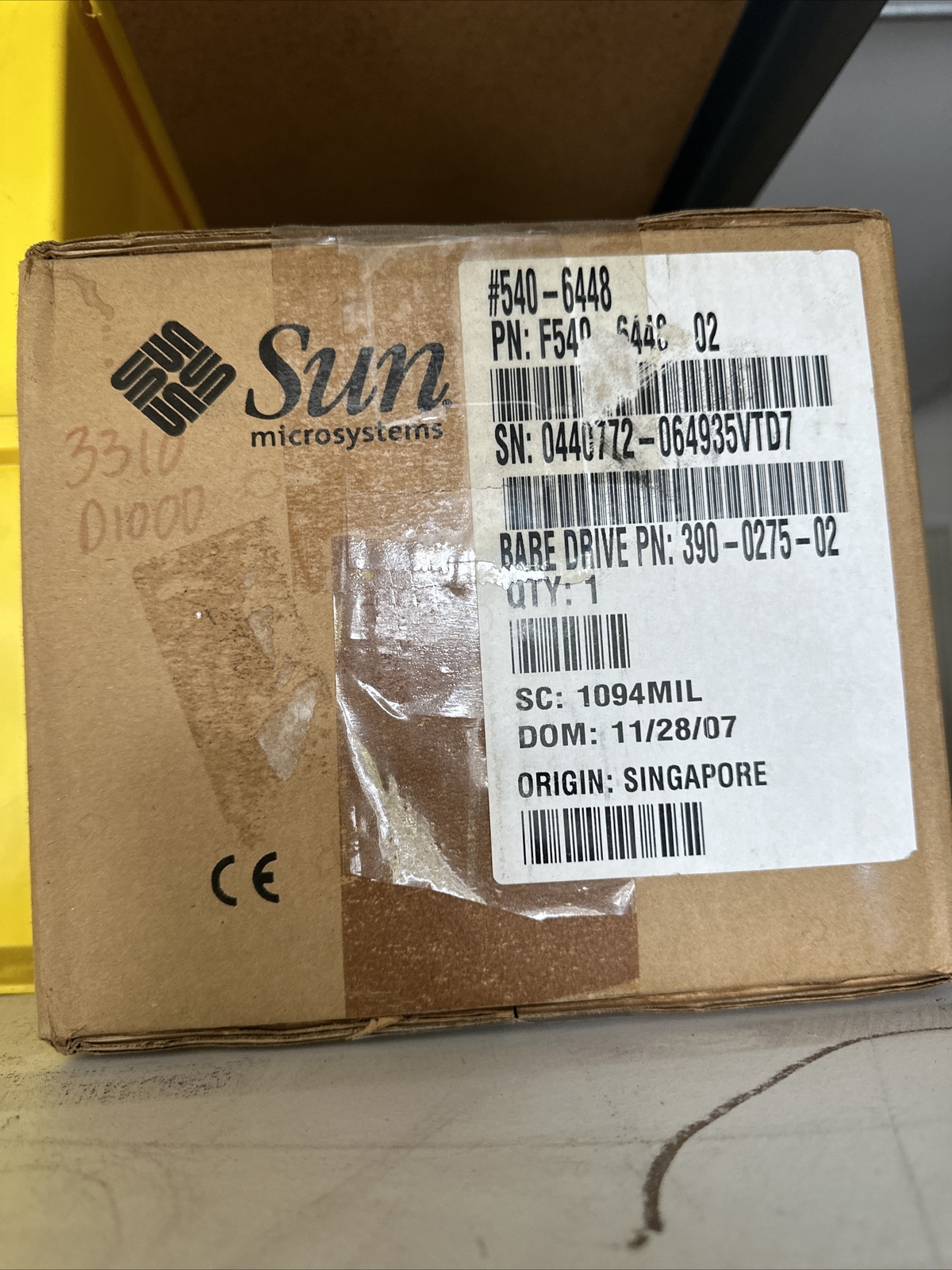 540-6448 XTA-SC1NC-73G10K 73.4GB 10000 RPM SCSI Disk 3.5" Sun / Oracle