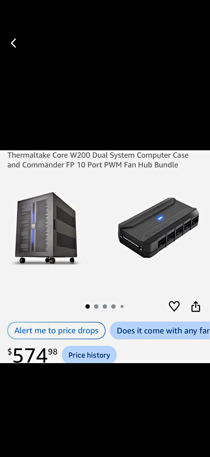 Thermaltake Core W200 Black Dual System Case + Commander FP 10-Port PWM Hub