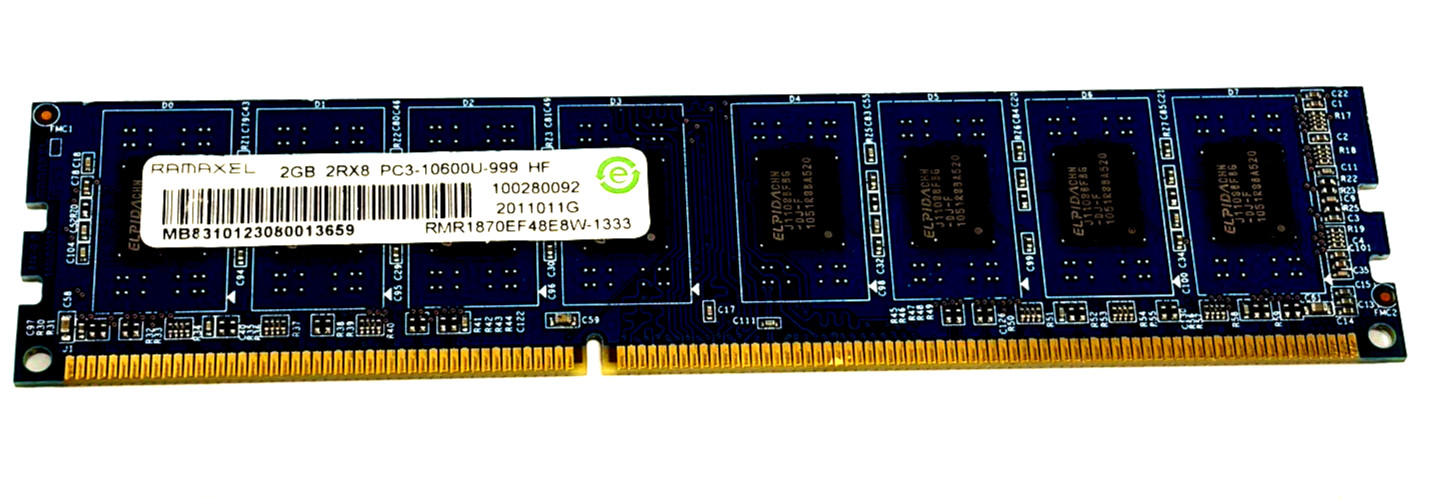 Ramaxel 2GB DDR3-1333 PC3-10600U UDIMM 2Rx8 Desktop RAM DIMM Tested