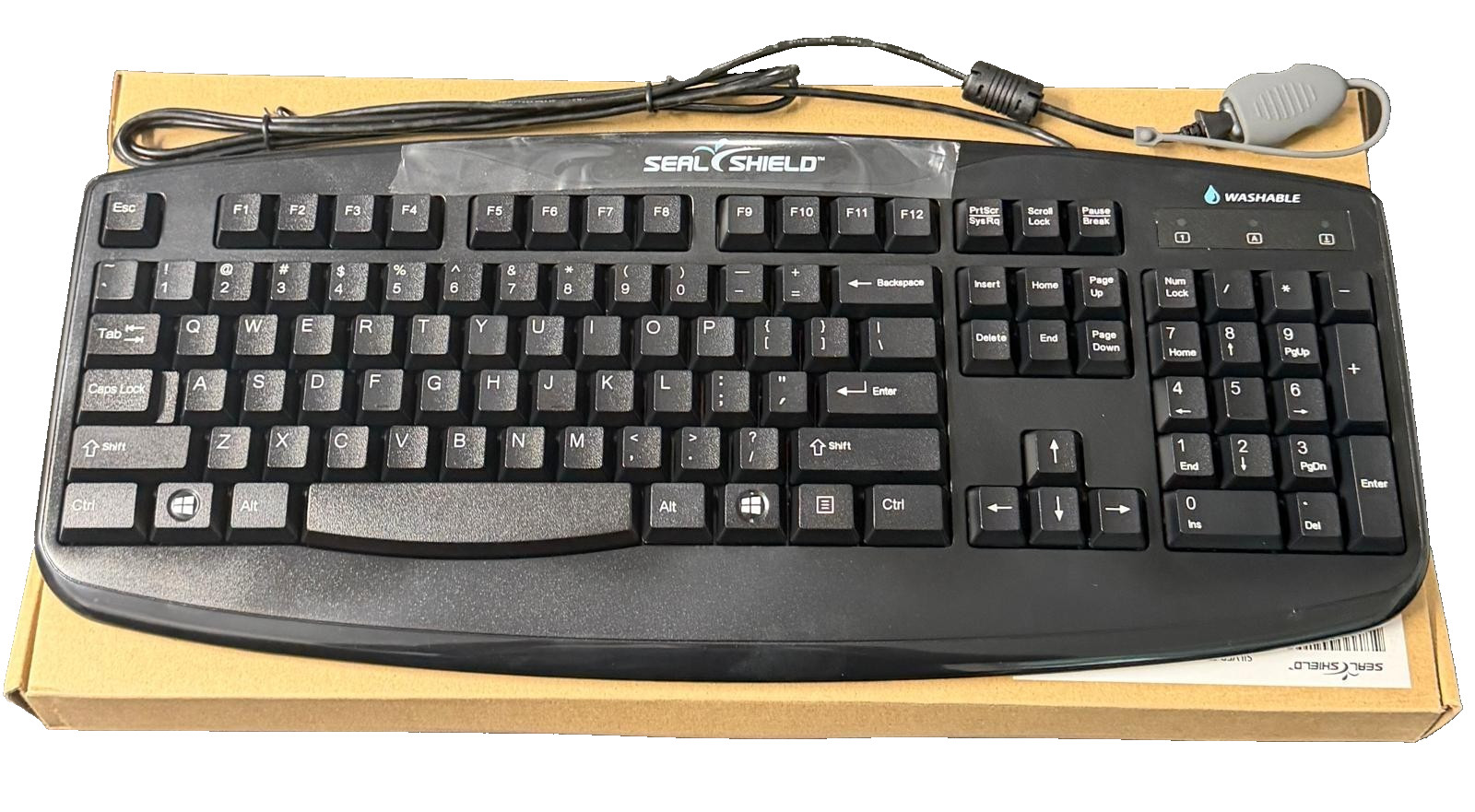 Silver Storm Seal Shield STK503 Dishwasher Safe Keyboard Medical Grade BRAND NEW