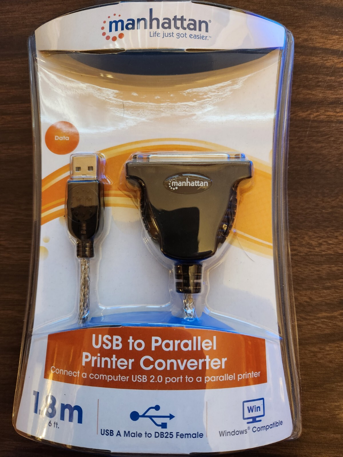 MANHATTAN USB TO PARALLEL PRINTER CONVERTER USB A TO DB25 336581