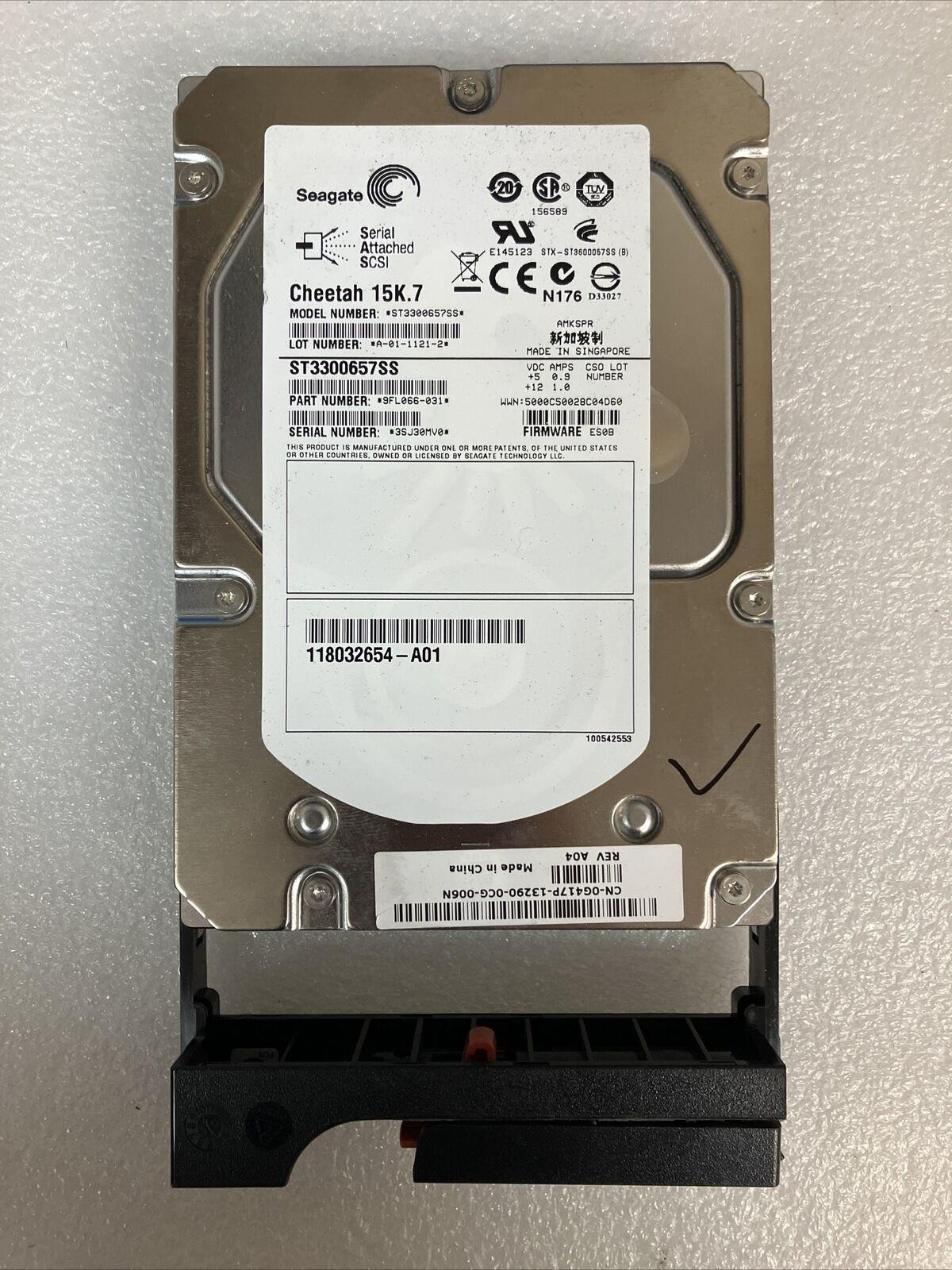 Seagate 9FL066-031 300GB 15K 3.5" SAS HDD ST3300657SS G417P W/ Caddy 005048956 ~