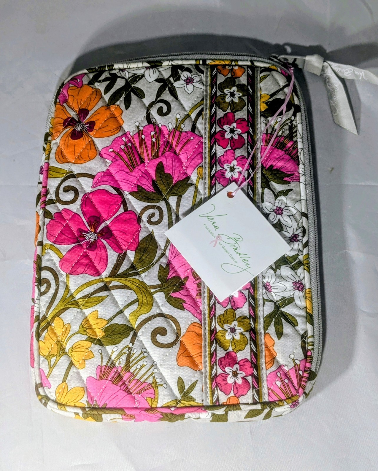 NWT Vera Bradley Tea Garden E-Reader Sleeve Quilted Pink Floral Tablet Case