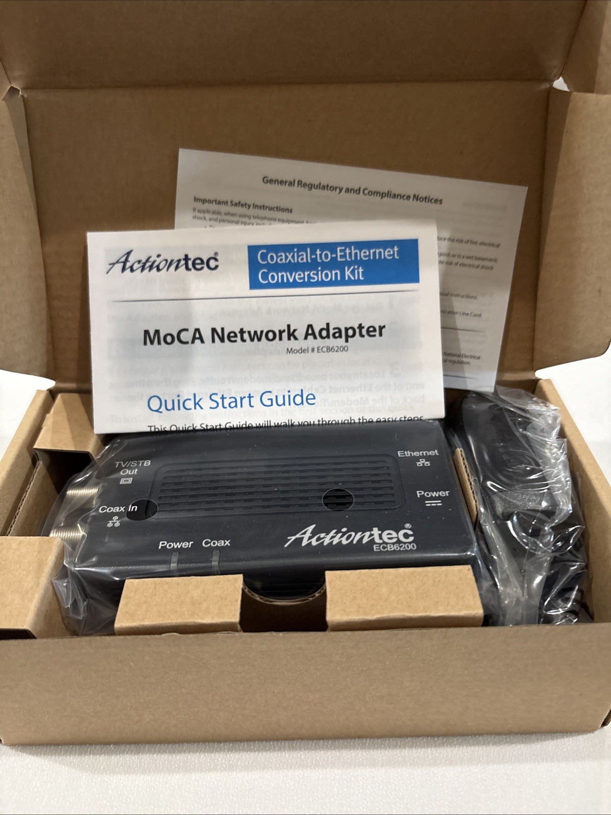 Actiontec ScreenBeam MoCA Network Adapter ECB 6200 Ethernet Over Coax