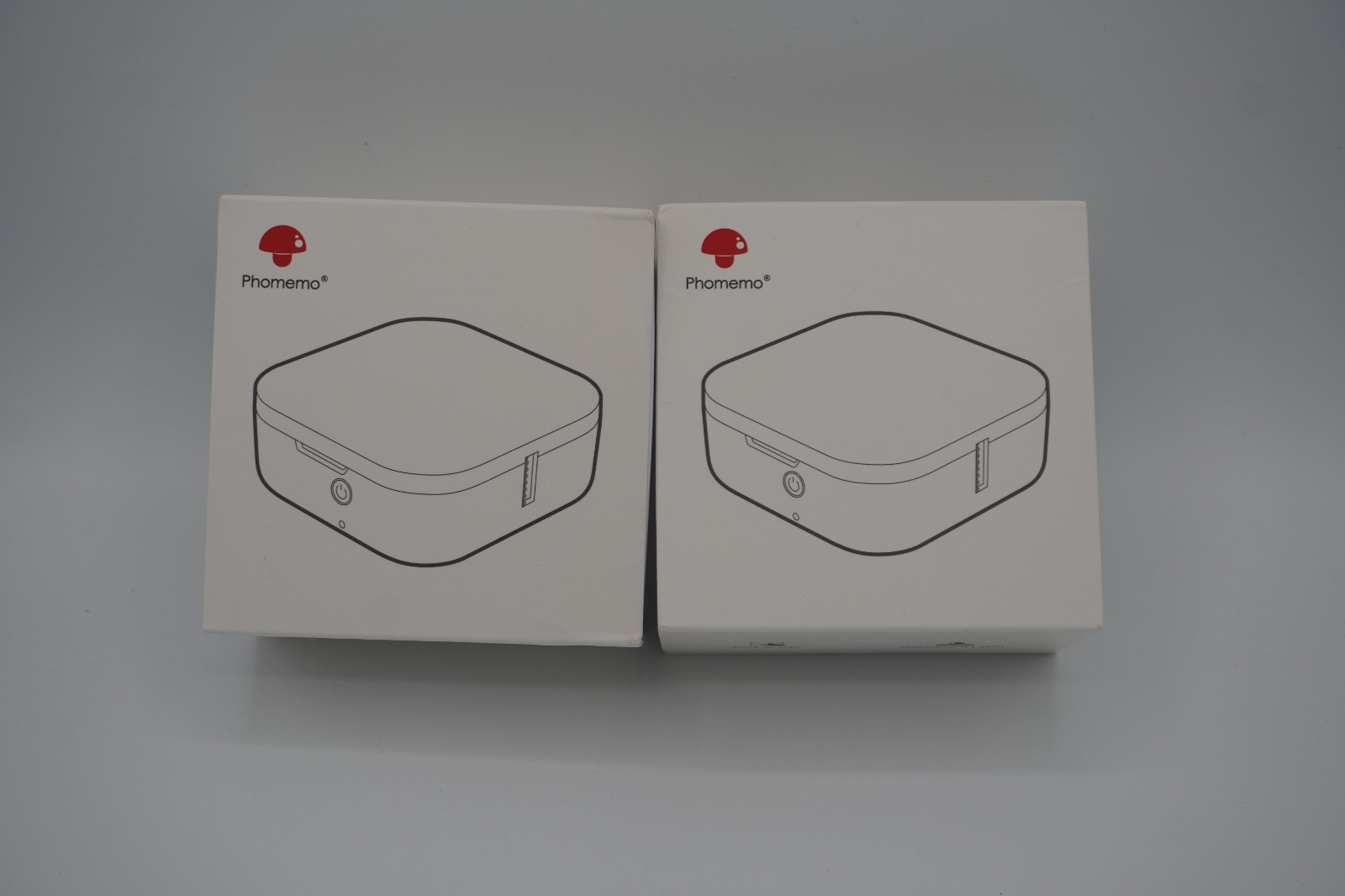 Set of 2 Mini Thermal Label Printer,White,BT Wireless,6–15mm Labels Quick Labels