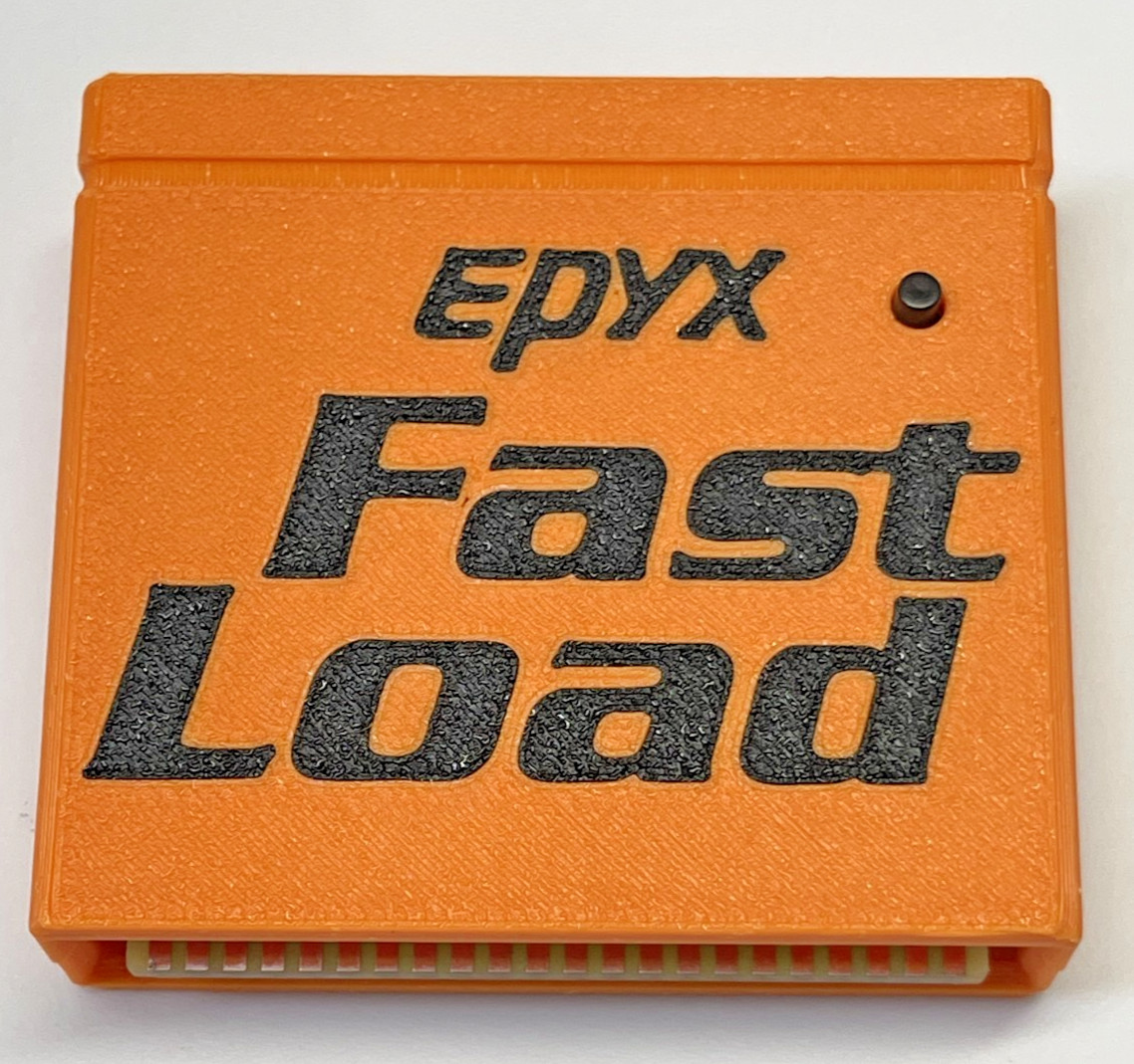 Commodore 64 Epyx Fast Load Clone Cart in Orange 3D printed case  