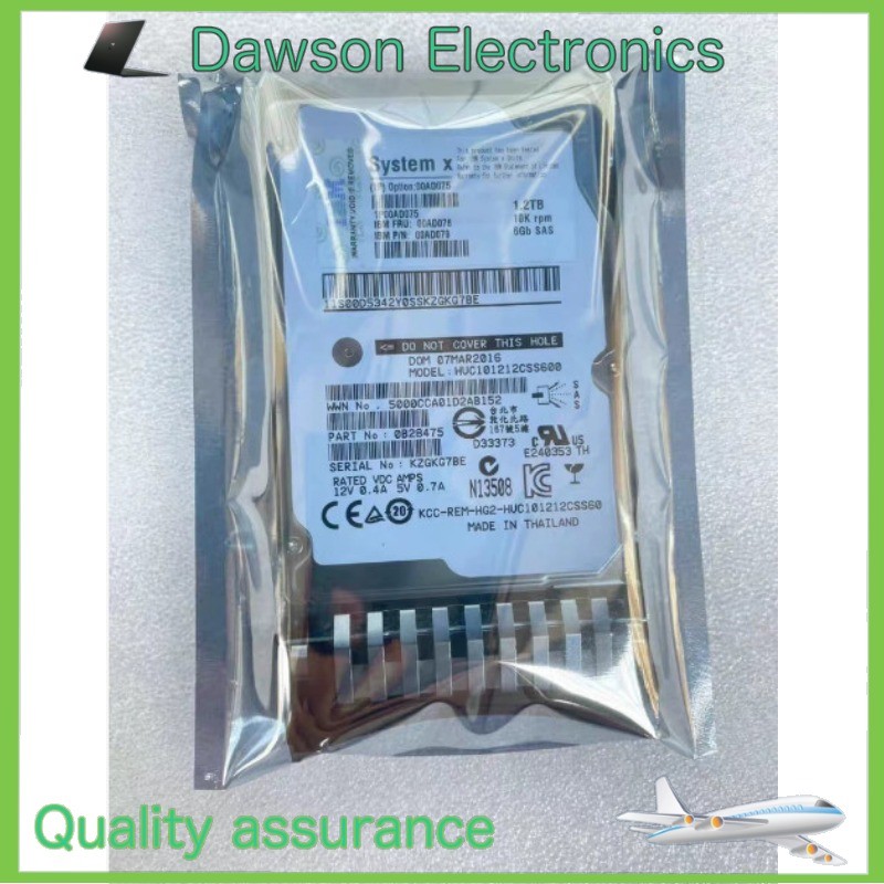 New IBM 00AD075 00AD076 1.2T SAS 10K 2.5" X35 3650 M3 M4 X5 Hard Drive