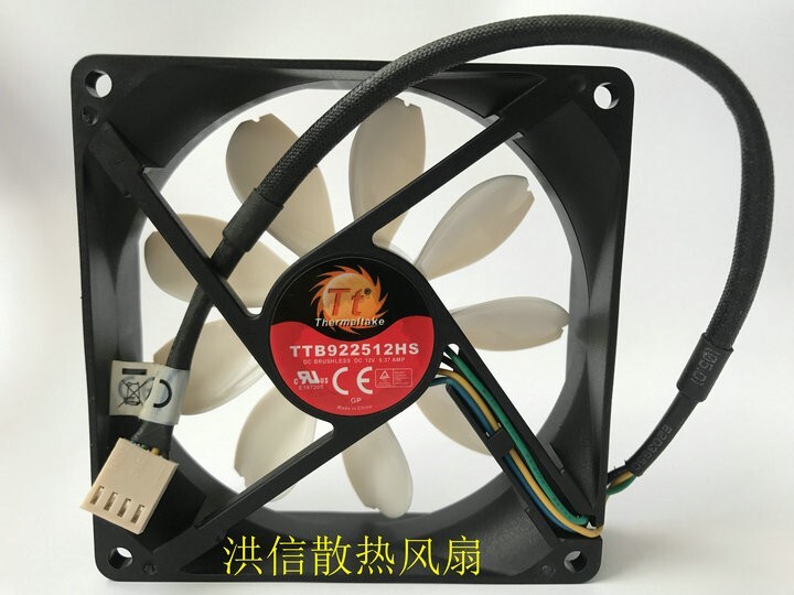 Thermaltake TTB922512HS 12V 0.37AMP 4-wire PWM temperature controlled fan