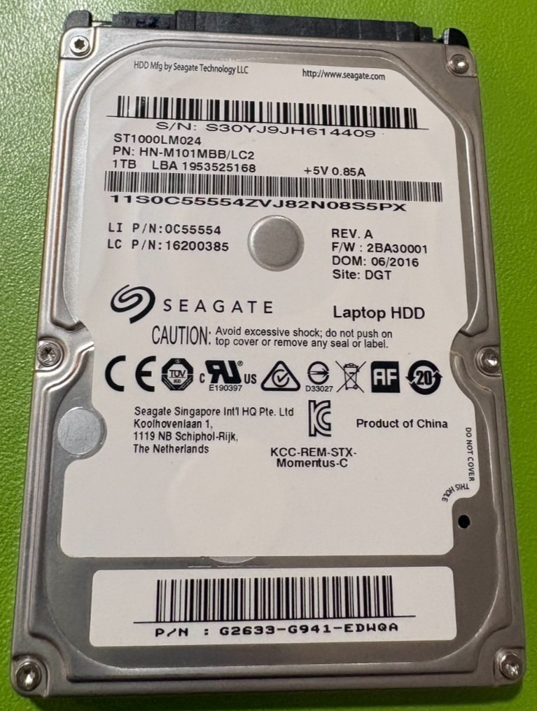 Seagate 1 TB ST1000LM024 2.5" SATA Hard Drive