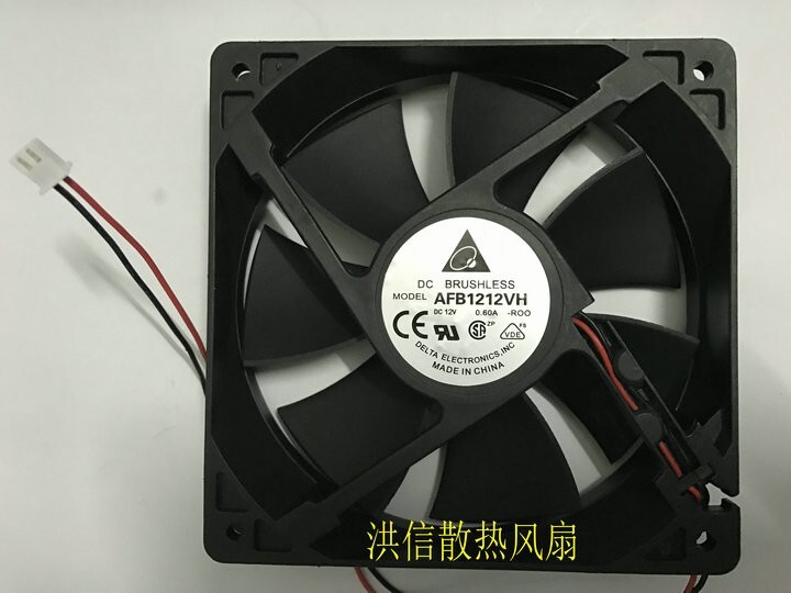 DELTA 12025 AFB1212VH DC12V 0.60A 12CM 120*25MM cooling fan 2pin