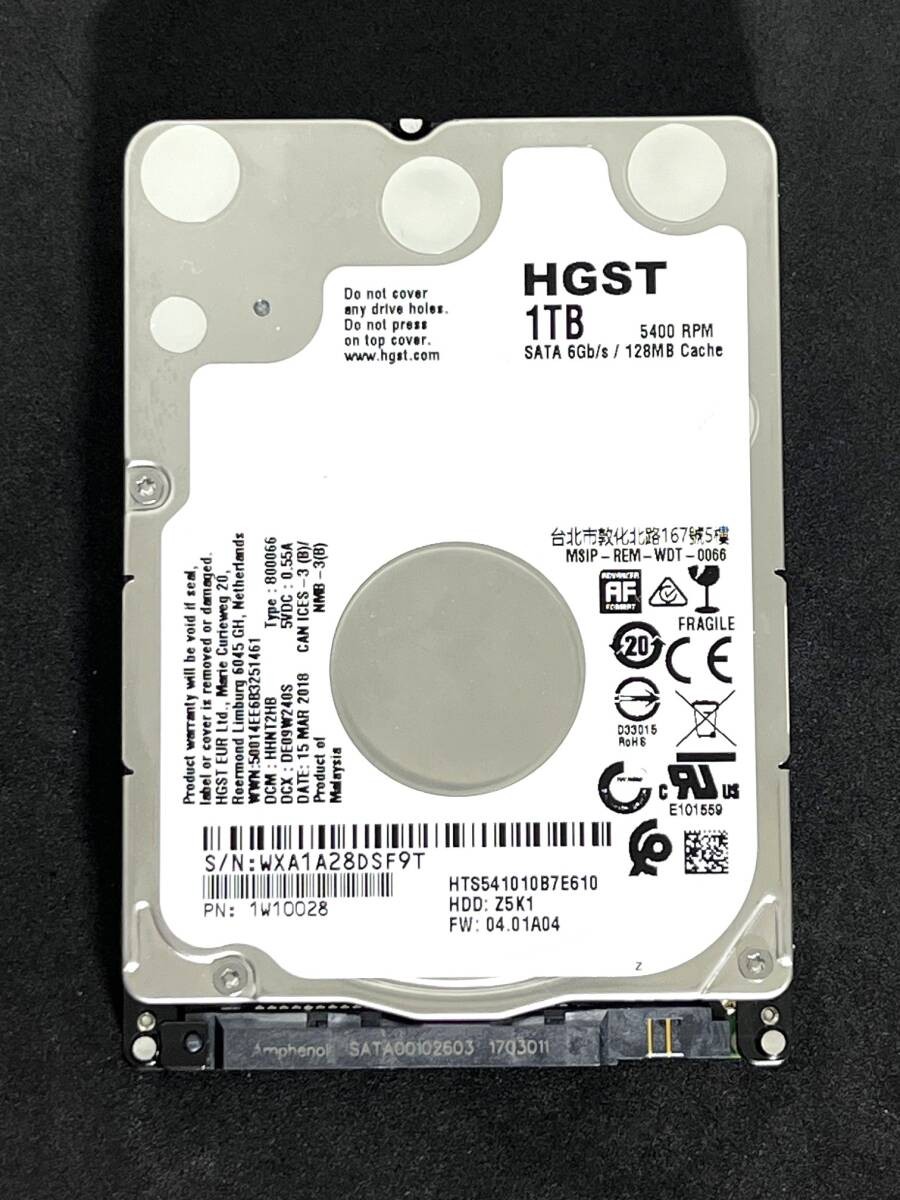 1TB  [Usage time: 99h] HTS541010B7E610 / HGST 2018 year model Very low usage Hi