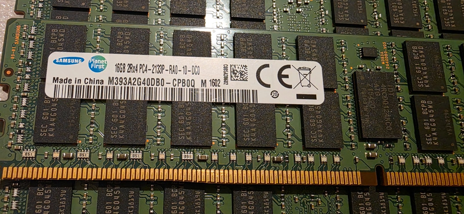 Lot of 3 X 16GB RAM Samsung M393A2G40DB0-CPB0Q 2Rx4 PC4-2133P DDR4 SERVER Memory