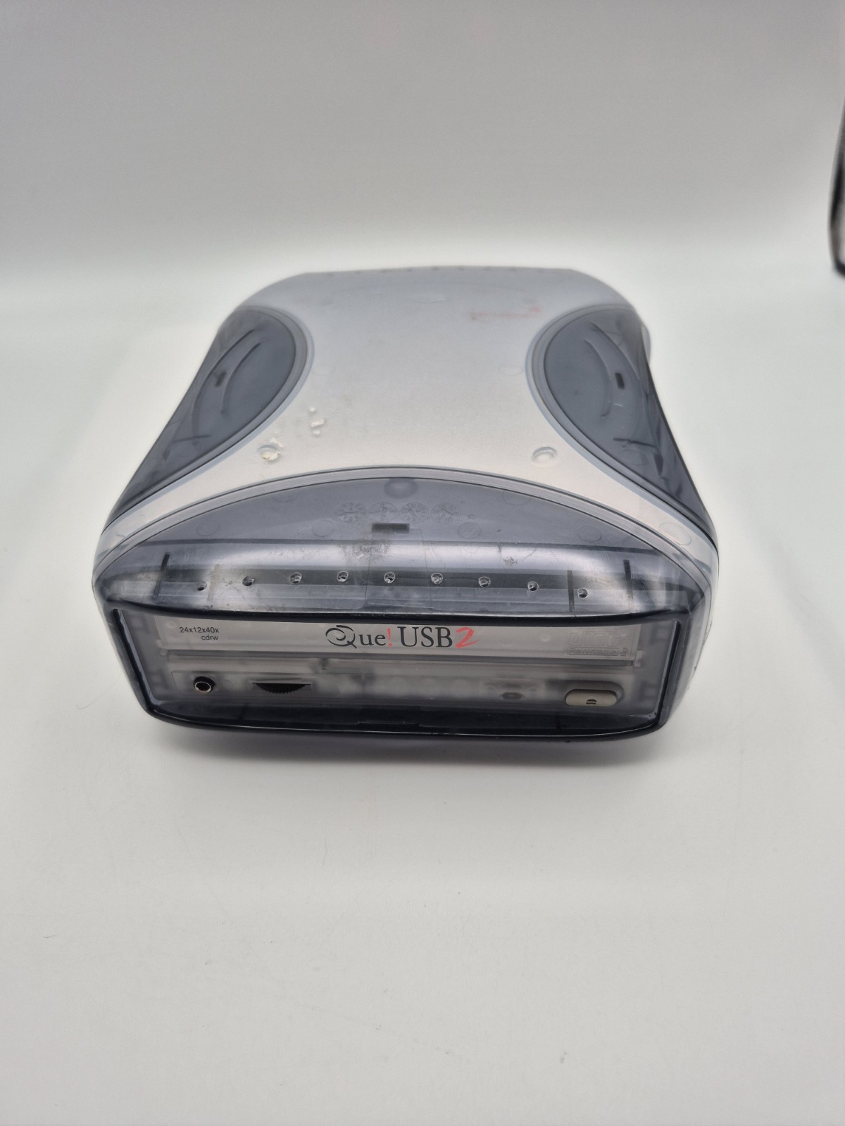 Que USB2 QPS-525 External CD Drive 24x12x40x cdrw Untested AS IS