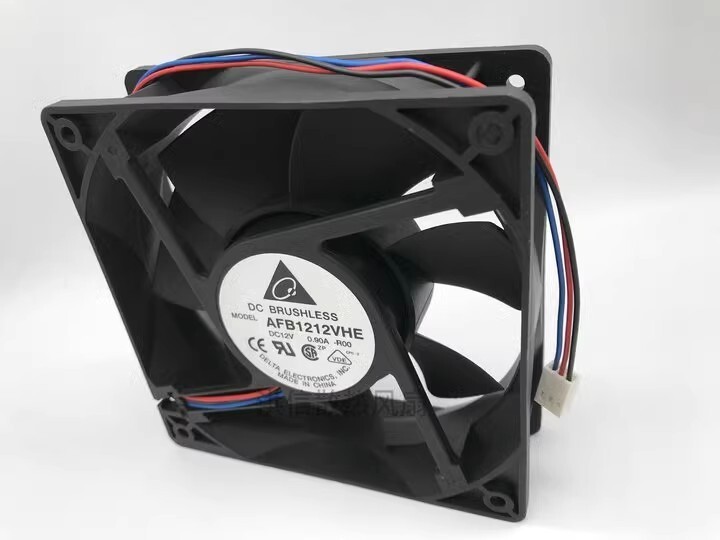 Delta AFB1212VHE 12038 DC12V 0.90A 12CM 3-Pin High Airflow Dual Ball Cooling Fan
