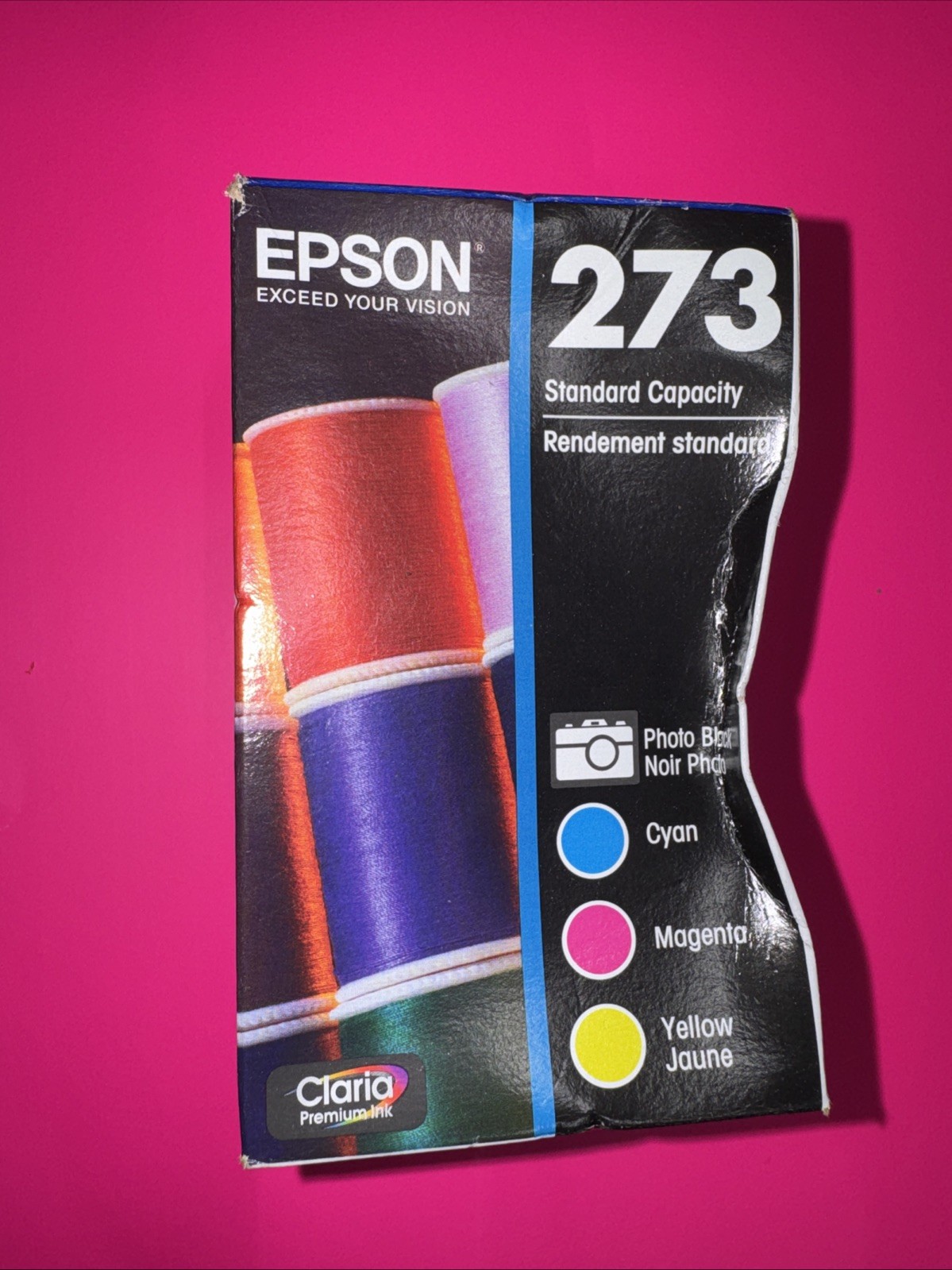 EPSON 273 PHOTO BLACK & TRI COLOR CYAN MAGENTA YELLOW Genuine EXPIRES 06/2026